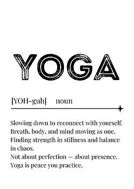 Yoga Definition Poster