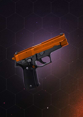 Orange and Black Handgun