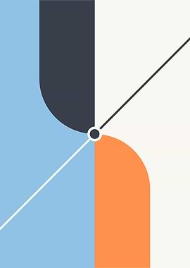 The Nexus - Abstract Geometric Design with Lines and Curves