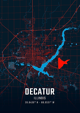 Decatur Illinois City Map