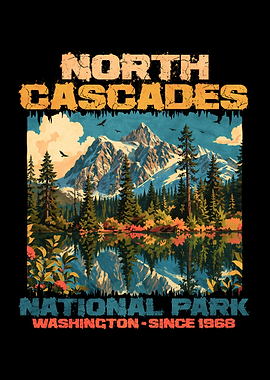 North Cascades National Park Vintage Poster