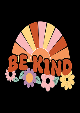 Be Kind Retro Floral Sunburst