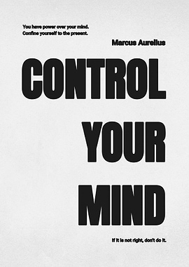 Control Your Mind - Stoic Quote Poster
