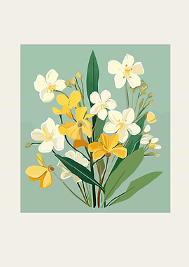 Yellow and White Floral Arrangement