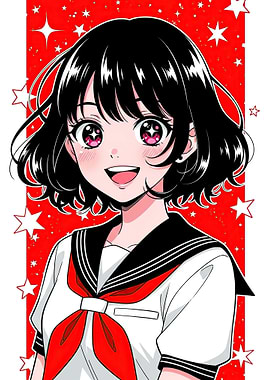 Anime Girl in School Uniform