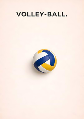 Volleyball with text