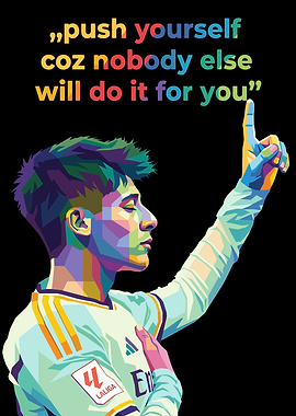 Motivational Footballer Portrait