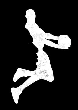 Silhouette of a basketball player