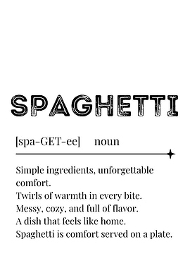 Spaghetti Definition Art
