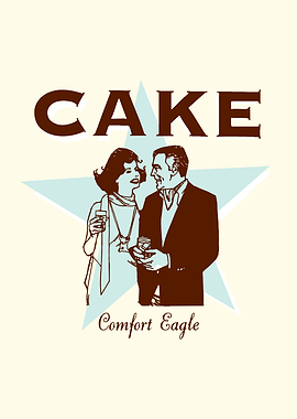 Cake Comfort Eagle Vintage Poster