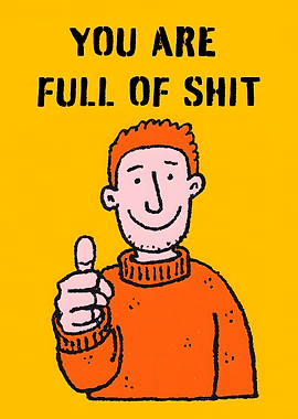 Man with Thumbs Up and Text