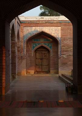 Ornate Doorway in a Courtyard