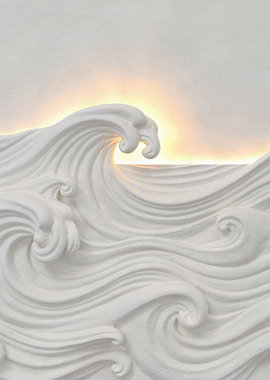 Sculpted Waves with Backlight