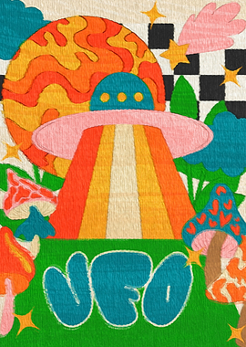 Retro UFO and Psychedelic Planet
