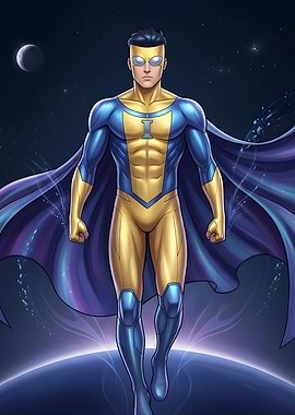 Invincible Superhero in Space