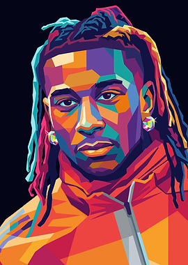 Colorful WPAP Portrait of a Man