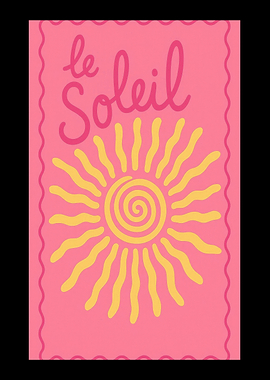 Le Soleil Pink Sun Art