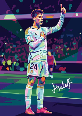 Football Player in Pop Art Style