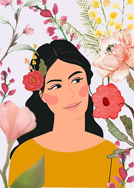 Woman with Flowers