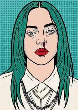 Pop Art Portrait of Billie Eilish