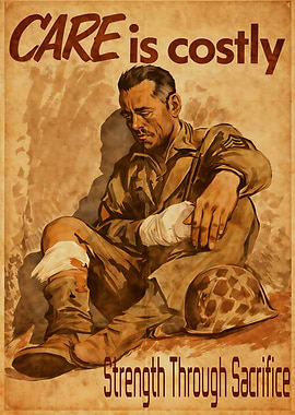 Strength Through Sacrifice – Vintage Style Soldier Art