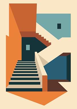 Geometric Staircase Architecture