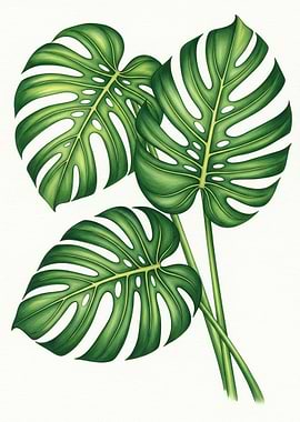Monstera Leaves Illustration