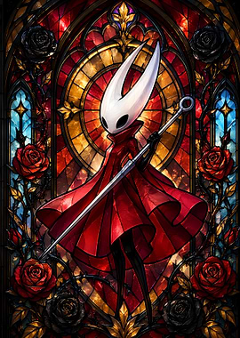 Hornet in Stained Glass Style
