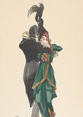 Couple Dancing in Vintage Attire