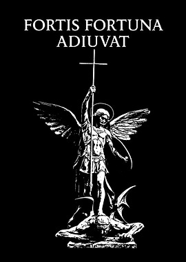 Angel with Cross Defeating Demon
