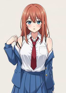 Anime Girl in School Uniform