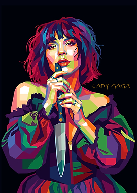 Lady Gaga Pop Art Portrait