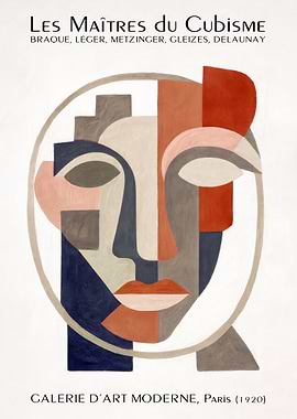 Cubist Portrait Poster