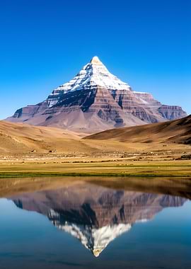 Mount Kailash Reflection in Lake