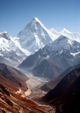 Majestic Snow-Capped Mountain Range