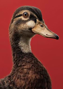 Close-up of a Mallard Duck's Head