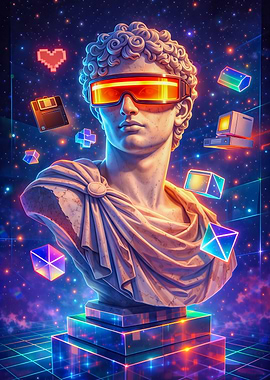 Retro VR Greek Bust