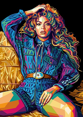 Beyoncé Pop Art Portrait