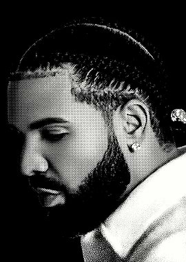Drake Halftone Portrait