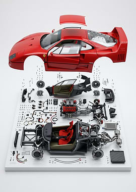 Ferrari F40 Exploded View