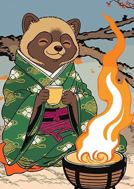 Zen Tanuki Tea Time