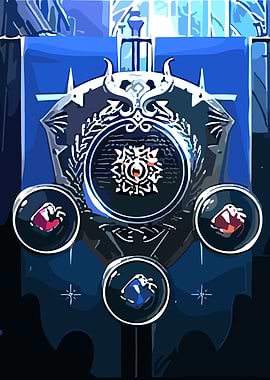 Fantasy Crest with Gems