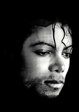 Michael Jackson Halftone Portrait