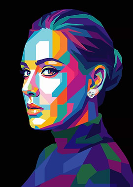 Colorful Portrait of Adele