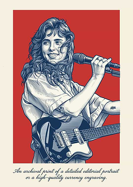 Clairo Engraving Style Portrait
