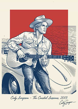 Cody Simpson with Guitar and Car