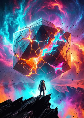 Astronaut and Cosmic Cube