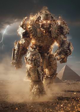 Egyptian Golem in Desert Storm