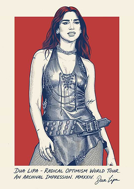 Dua Lipa Radical Optimism World Tour Poster