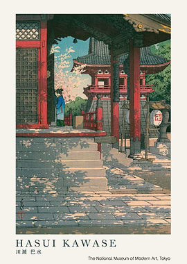 Hasui Kawase Temple Scene